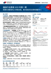 通信行业周报2023年第1期：政策支持新型电力系统发展，紫光股份拟全资控股新华三