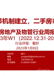 房地产及物管行业周报2023年W1：房贷利率调节机制建立，二手房市场成交亮眼