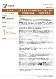 家用电器23W1周观点：多家家电企业亮相CES，石头、极米发布海外新品