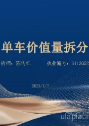 汽车及零部件行业：单车价值量拆分