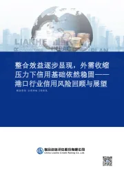 港口行业信用风险回顾与展望：整合效益逐步显现，外需收缩压力下信用基础依然稳固