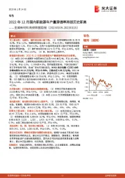 金属新材料高频数据周报:2022年12月国内新能源车产量渗透率再创历史新高