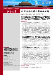 12月食品饮料社零数据点评：2022年处于低谷，2023年反弹可期