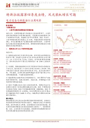 电力设备与新能源行业周观察:特斯拉披露第四季度业绩,风光装机增长可期