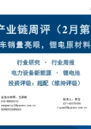 锂电产业链周评（2月第2周）：海外1月电动车销量亮眼，锂电原材料价格稳中向下