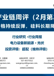 光伏产业链周评(2月第2周):节后上游价格持续反弹,硅料长期降价趋势不改