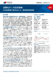 消费电子2月投资策略:关注终端景气度拐点及VR、新能源创新预期