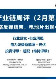 光伏产业链周评(2月第3周):硅料价格反弹结束,电池片出现小幅降价