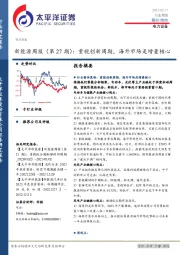 新能源周报（第27期）：重视创新周期，海外市场是增量核心