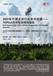 2022年中国光伏行业系列研究：TOPCon光伏电池研究报告