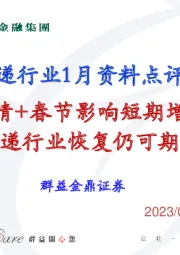 快递行业1月资料点评：疫情+春节影响短期增速 快递行业恢复仍可期待