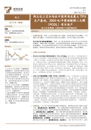 化工行业周报：两大化工巨头均在中国布局其最大TPU生产基地，2000吨/年聚碳酸酯二元醇（PCDL）项目投产