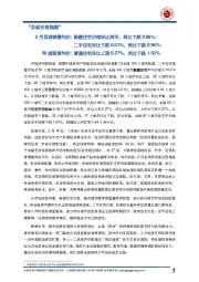 房地产：“百城价格指数”2月百城销售均价：新建住宅价格环比持平，同比下跌0.06%；二手住宅环比下跌0.01%，同比下跌0.96%；50城租赁均价：普通住宅环比上涨0.27%，同比下跌1.53%