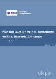汽车行业跟踪：马斯克揭晓特斯拉宏图第三章，比亚迪与新势力公布2月交付量