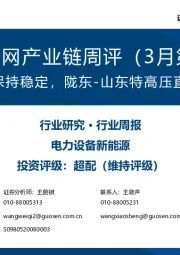 风电/电网产业链周评（3月第1周）：原材料价格保持稳定，陇东-山东特高压直流项目核准