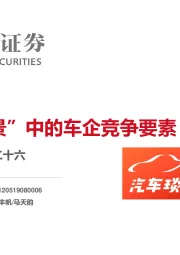 特斯拉系列报告二十六:“宏图愿景”中的车企竞争要素