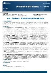 汽车及汽车零部件行业研究：欧美2月数据强劲，国内价格波动本质是油车最后反击
