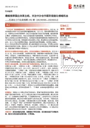 石油化工行业周报第292期：继续推荐国企改革主线，关注中沙合作新阶段能化领域机会