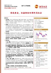 有色行业周报：重视黄金，把握铜铝回调布局机会