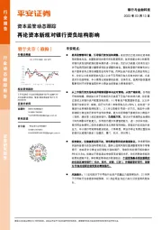 银行与金融科技:资本监管动态跟踪-再论资本新规对银行资负结构影响