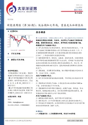 新能源周报（第30期）：低谷期加大布局，重真龙头和新技术