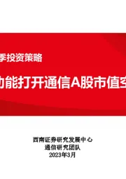 通信行业2023年春季投资策略：三大动能打开通信A股市值空间