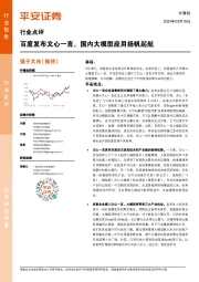 百度发布文心一言,国内大模型应用扬帆起航