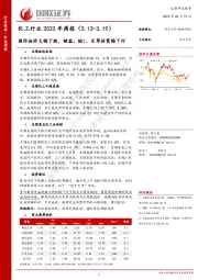 化工行业2023年周报：国际油价大幅下跌，锂盐、MDI、百草枯宽幅下行