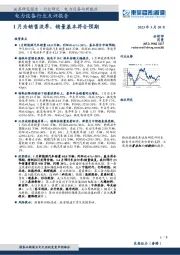 电力设备行业点评报告:1月为销售淡季,销量基本符合预期