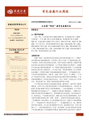 有色金属行业周报：从全国“两会”看有色金属行业