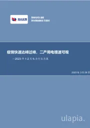 2023年1-2月电力行业月报：疫情快速达峰过峰，二产用电增速可观