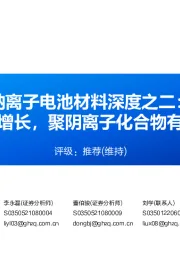 钠离子电池材料深度之二：储能高增长，聚阴离子化合物有望受益