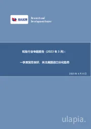 轮胎行业专题报告（2023年3月）：一季度复苏良好，关注美国进口分化趋势