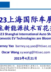 2023上海国际车展：自主新能源技术百花齐放