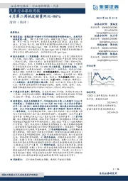 汽车行业跟踪周报：4月第二周批发销量同比+86%