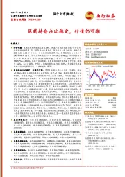 医药行业周报：医药持仓占比稳定，行情仍可期