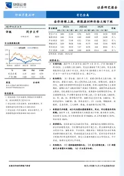 有色金属行业月度点评：金价持续上涨，新能源材料价格大幅下跌