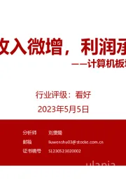 计算机板块2022年报总结：收入微增，利润承压