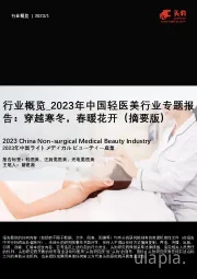 行业概览_2023年中国轻医美行业专题报告：穿越寒冬，春暖花开（摘要版）