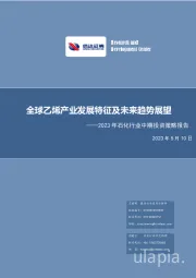 2023年石化行业中期投资策略报告：全球乙烯产业发展特征及未来趋势展望