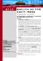 基础化工行业2022年年报&2023年一季报综述：行业盈利能力承压，需求有待复苏