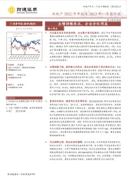 房地产行业2022年年报及2023年一季报综述：业绩持续承压，企业分化明显