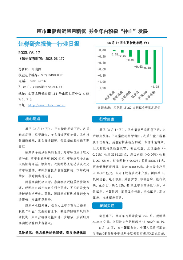 非银金融行业日报：两市量能创近两月新低，券业年内积极“补血”发展