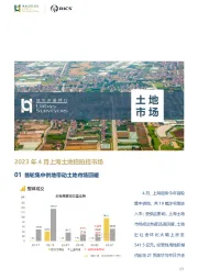房地产：2023年4月上海土地招拍挂市场