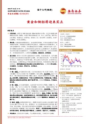 有色行业周报：黄金和铜铝将迎来买点