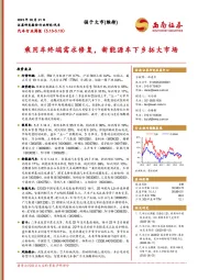 汽车行业周报：乘用车终端需求修复，新能源车下乡拓大市场