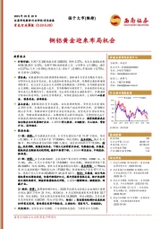 有色行业周报：铜铝黄金迎来布局机会