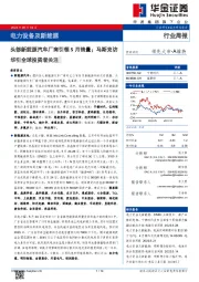 电力设备及新能源行业周报：头部新能源汽车厂商引领5月销量；马斯克访华引全球投资者关注