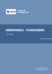 轻工制造行业专题研究（普通）：消费属性持续验证，关注板块估值修复