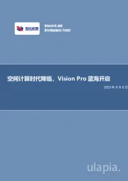 电子行业专题研究：空间计算时代降临，Vision Pro蓝海开启